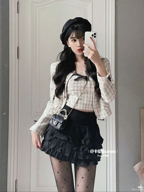 Ulzzang Date Outfit, Korean Fashion Cute Girly, Girly Korean Fashion, Chinese Skirt Outfit, Ulzzang Aesthetic Outfit, Kpop Formal Outfit, Korean Ulzzang Outfits, Cute Ulzzang Outfits, Korean Outfit Skirt