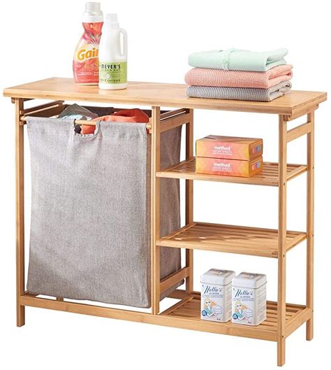 Laundry Room Tables, Laundry Station, Basket Table, Liquid Fabric Softener, Hamper Storage, Washing Basket, Hamper Basket, Laundry Room Storage, Folding Clothes