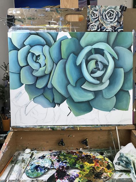 Painting Succulents, Mexican Art Painting, Tiny Paintings, Succulent Painting, Art And Craft Shows, Succulent Art, Cactus Painting, Craft Shows, Art Shows