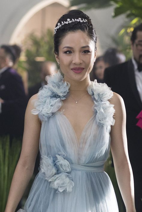 The 3 Most Over-The-Top Moments From The ‘Crazy Rich Asians’ Movie Wedding | Blue tulle dress | what to wear to a wedding Crazy Rich Asians Wedding, Rich Asian Fashion, Rachel Chu, Ellie Kemper, Blue Tulle Dress, Asian Style Dress, Constance Wu, Crazy Rich Asians, Crazy Rich