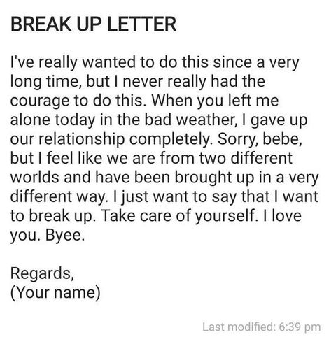 Brake Up Paragraph For Him, How To Tell Ur Bf U Want To Break Up, Texts To Break Up With Him, Break Up Msg For Boyfriend, Short Breakup Letters To Him, How To Write A Break Up Text, Short Break Up Messages For Him, Breakup Note To Boyfriend, Break Up Notes To Boyfriend