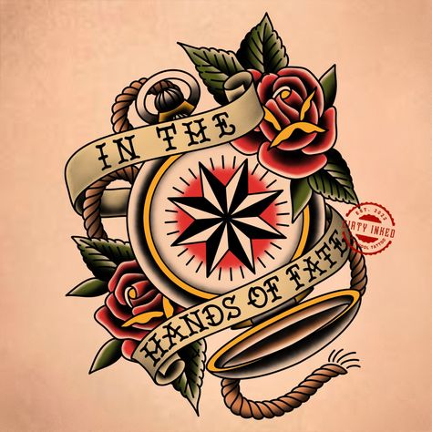 Traditional Compass Tattoo, Shoulder Sleeve Tattoos, Traditional Tattoo Flash Art, Traditional Tattoo Inspiration, American Traditional Tattoo Ideas, Traditional Tattoo Ideas, Peacock Tattoo, Compass Tattoo Design, Traditional Sleeve