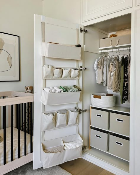 Baby Room Closet, Baby Room Storage, Extra Space Storage, Nursery Closet Organization, Baby Closet Organization, Baby Clothes Storage, Baby Nursery Inspiration, Baby Room Organization, Baby Storage