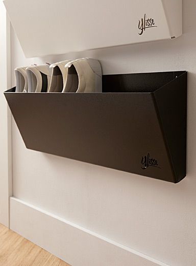 Minimal Shoe Rack Design, Minimal Shoe Rack, Small Hall Closet Organization, Angled Shoe Rack, Minimalist Shoe Rack, Shoe Rack Wall, Steel Shoe Rack, Minimalist Toilets, Door Shoe Rack