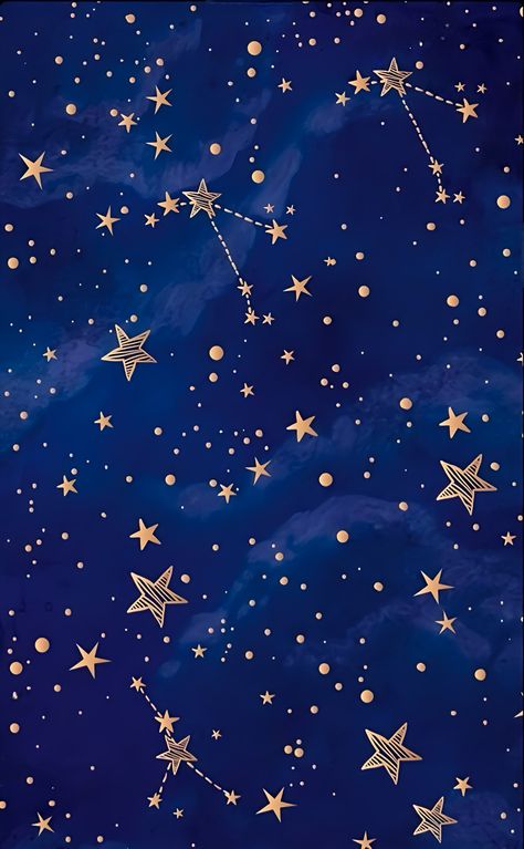 Shared via PhotoDirector Cute Star Wallpaper Aesthetic, Blue And Gold Stars Aesthetic, Galaxy Stars Aesthetic, Star Drawing Background, Wallpapers Space Aesthetic, Planetary Wallpaper, Celestial Art Wallpaper, Constellation Craft, Constellation Stars