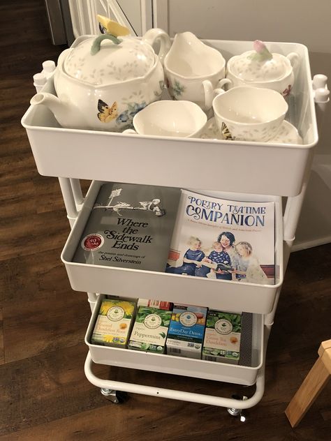 Poetry Teatime, Homeschool Room Design, Poetry Tea, Poetry Tea Time, Books And Tea, Charlotte Mason Homeschool, Homeschool Room, Classical Education, Family Learning