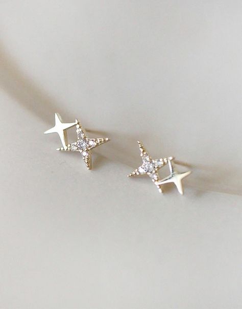 Stud Earrings Women, Dainty Gold Earrings, Gold Jewelry Gift, Star Stud Earrings, Gold Number, Star Earrings Stud, Star Jewelry, Earrings Women, Delicate Jewelry