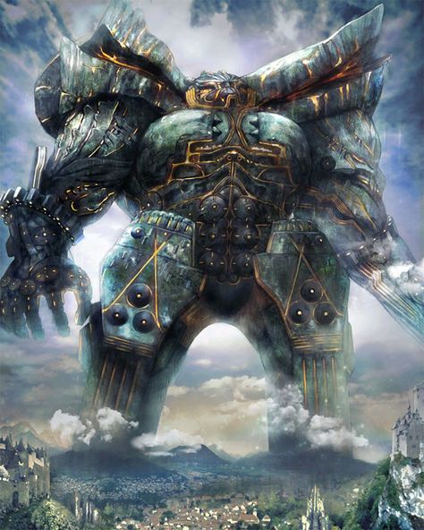 Fal'Cie Titan from Mobius Final Fantasy Titan Fantasy Art, Mobius Final Fantasy, Ancient Stone, Final Fantasy Art, Giant Monsters, Fantasy Beasts, 다크 판타지, Monster Concept Art, Fantasy Creatures Art