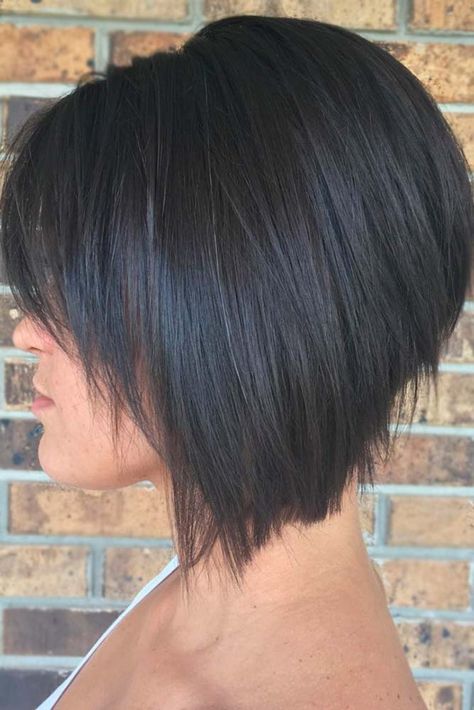 Silky Bob picture3 Extreme A Line Bob, Stacked Inverted Bob Haircuts With Bangs, Super Stacked Bob Haircut, High Stacked Inverted Bob, Short Hair With Fringe Bangs Choppy Layers, Edgy Layered Bob, Medium Sassy Hairstyles, Stacked Bob Hairstyles For Fine Hair, A Line Bob Short Stacked