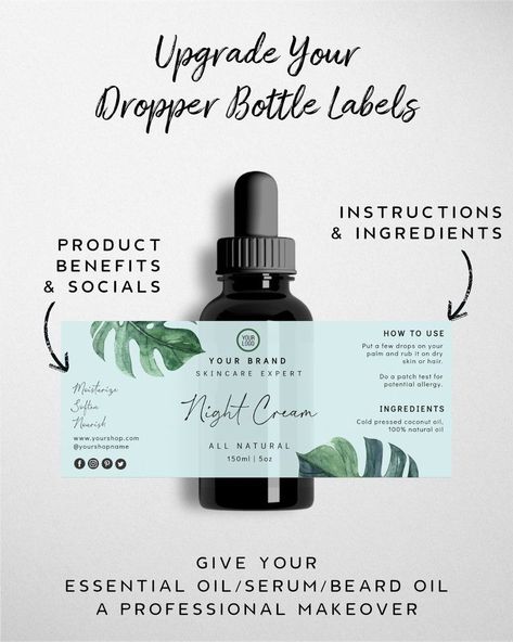 Cosmetic Labels Design, Perfume Label, Essential Oil Labels, Packaging Label Design, Cosmetic Labels, Bottle Label Template, Bottle Label Design, Cosmetic Packaging Design, Skincare Packaging