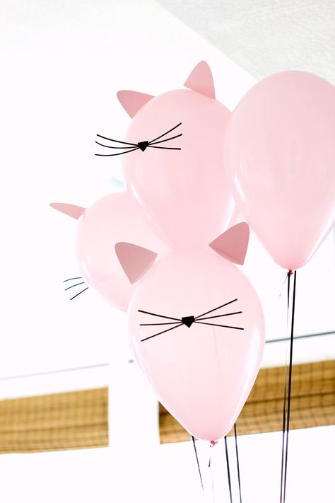 As you probably have noticed around here, I am totally digging the kitty cat trend right now. Maybe it’s because I now have Claire?! What little one doesn’t like kitties? When I realized this was an emerging party theme, I couldn’t help but share some of my all-time favorite discoveries. PS. How fun are these … Cat Balloons, Kitten Party, Kitten Birthday, Cat Birthday Party, Kitty Party, Festa Party, Pink Balloons, Cat Party, Cat Birthday