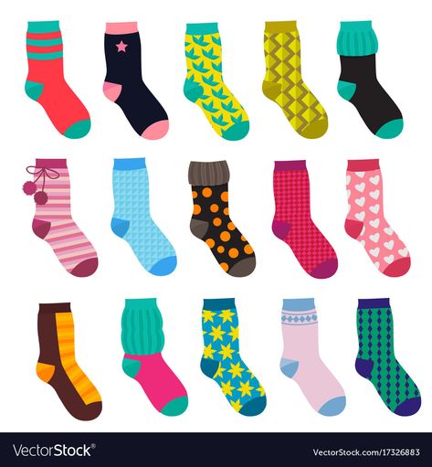 Socks Illustration, Preschool Color Activities, School Art Activities, Sock Company, Preschool Colors, Learning English For Kids, Sock Outfits, Daycare Activities, Pet Logo Design