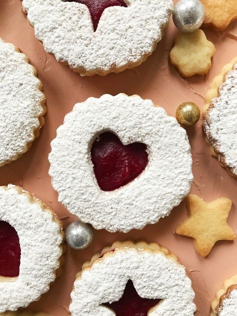 Orange & Cranberry Linzer Cookies - Tuesday Treats Cranberry Linzer Cookies, Everything Cookies, Linzer Cookies Recipe, Cranberry Baking, Orange Jam, Plain Cookies, Cranberry Jam, Cookies Holiday, Linzer Cookies