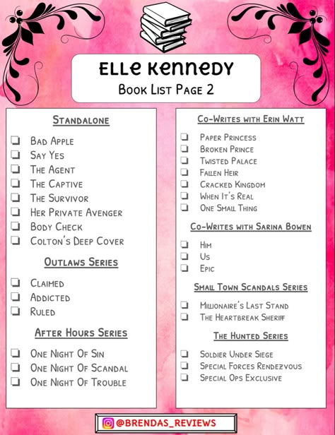 Booktok Checklist Romance, Romance Book Checklist, Booktok Checklist, Book List Template, Book Checklist, Book Trackers, Tbr Books, Books Journal, Reading Girl