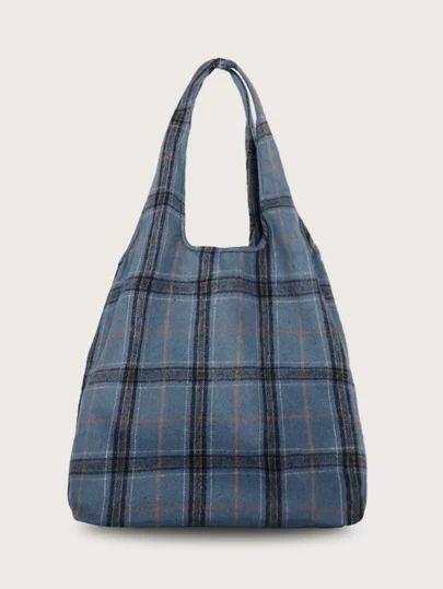 Search plaid | SHEIN USA Uni Fits, Plaid Tote Bag, Plaid Tote, Preppy Plaid, Minimalist Bag, Quilted Totes, Tote Pattern, Tote Bag Pattern, Cute Bags