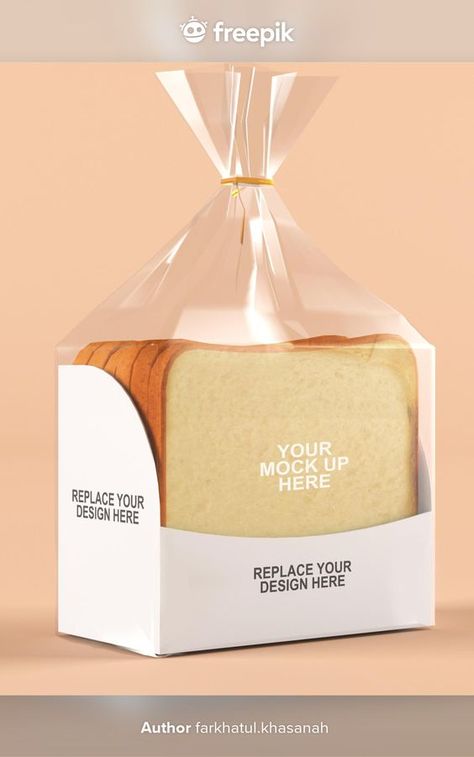 Cool Packaging Food, Bread Plastic Packaging, Cute Bakery Packaging, Korean Bakery Packaging, Pastry Packaging Ideas, Bread Packaging Ideas, Bakery Packaging Ideas, Premium Food Packaging, Bread Packaging Design