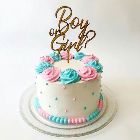 Gender Reveal Cake And Cupcake Ideas, General Reveal Cakes, Gender Reveal Buttercream Cake, Gender Reveal Party Cake Ideas, Gender Reveal Cake Decoration, Reveal Cakes Gender, Gender Reveal Cake Ideas Boy Or Girl, Gender Reveal Simple Cake, Cakes For Gender Reveal Party