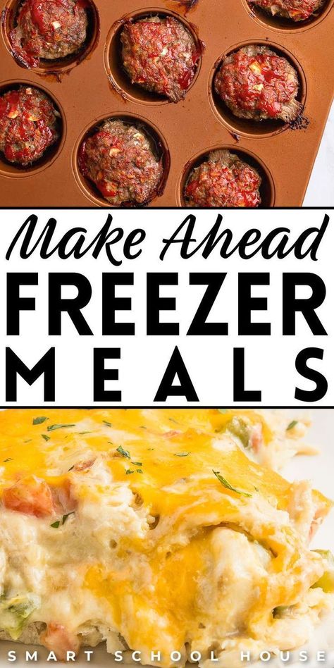 Uncover Smart School House's top-notch, family-friendly make-ahead freezer meals—your ultimate time-saver! Ideal for busy moms seeking respite from daily meal prep. Embrace convenience without compromising flavor. These freezer-friendly gems cover breakfast, lunch, and dinner. Dive into these delectable make-ahead freezer recipes and reclaim your time today! Individual Freezer Meals, Freezable Dinners, Meals That Freeze Well, Daily Meal Prep, Freezer Lunches, Freezer Prep, Best Freezer Meals, Family Meal Prep, Freezer Dinners