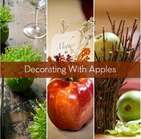 Apple Theme Decorations, Apple Centerpieces For Table, Apple Centerpiece Ideas, Apple Table Decorations, Tamale Cakes, Apple Centerpieces, Thanksgiving Cards Printable, Traditional Holiday Recipes, Fall Tabletop Decor