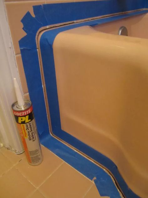 What to do about that leaky shower and tub caulking, once and for all! This common bathroom problem affects almost every home after a while. Bathrooms tend to collect moisture, which can break down your caulking over time. Don't worry though, the fix is simple. With the point of your 5-in-1 tool, remove the old caulking. The inside of the gap needs to be free of obstruction so the new caulk can fill the inside. Remove what you can of the old grout off of the inside edges.… Basement Refresh, Bathtub Caulking, Paint Hacks, Bathroom Caulk, Caulking Tips, Common Bathroom, Homeowner Tips, Trim Carpentry, Wall Repair