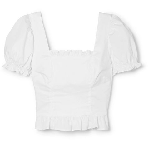 STAUD Ann cropped ruffled cotton-blend poplin blouse ($240) ❤ liked on Polyvore featuring tops, blouses, white corset, white crop top, ruffle blouses, white frilly blouse and white corset top White Crop Blouse, Frilly Top, Dress Patterns Diy, White Corset Top, White Ruffle Top, White Ruffle Blouse, Frilly Blouse, Poplin Blouse, Ruffle Crop Top