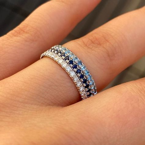 Beautiful ring good quality and identical to the photos Mothers Ring Stackable, Sapphire Wedding Ring Set, Stackable Engagement Ring, Mothers Day Rings, Gold Wedding Bands, Stackable Rings Wedding, Stackable Diamond Rings, Sapphire Wedding Rings, Sapphire Wedding Band