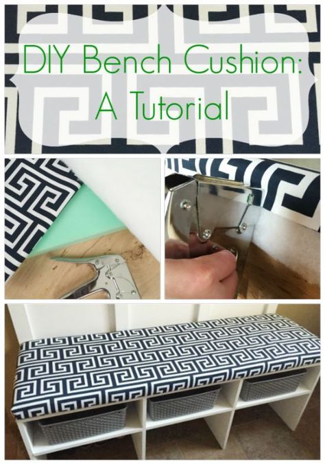 Diy Bench Cushion, Diy Bank, Garden Bench Diy, Making A Bench, Bench Seat Cushion, Diy Garden Furniture, Diy Bench, Diy Cushion, Outdoor Furniture Cushions