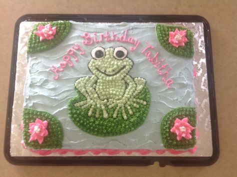 Frog birthday cake Leap Year Birthday Cake, Frog Birthday Cake, Leap Year Birthday, Frog Party, Frog Birthday, Birthday Sheet Cakes, 2 Birthday Cake, Leap Year, Themed Birthday Cakes