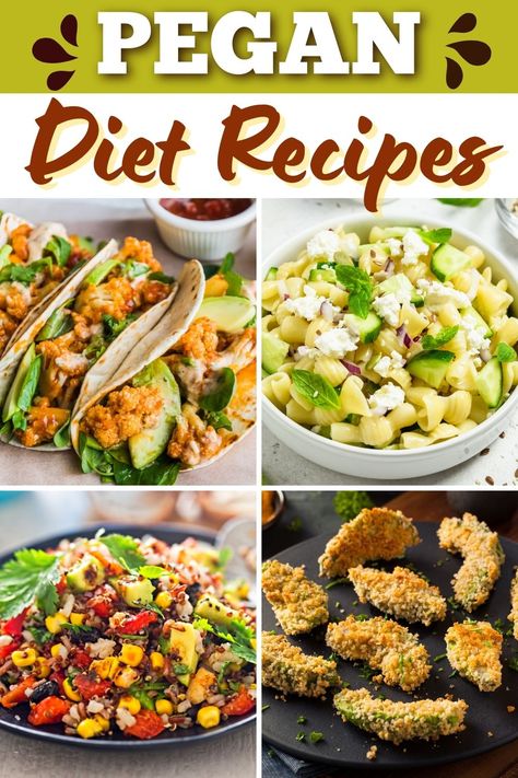 Paleo and vegan worlds collide in these pegan diet recipes! From cauliflower to stuffed avocados to tasty salads, it's easy to stick to the pegan meal plan with these dishes. Pegan Diet Recipes, Pegan Diet, Pegan Recipes, Perfect Omelette, Paleo Pasta, Golo Recipes, Meal Plan Ideas, Tasty Salads, Spiralized Sweet Potato