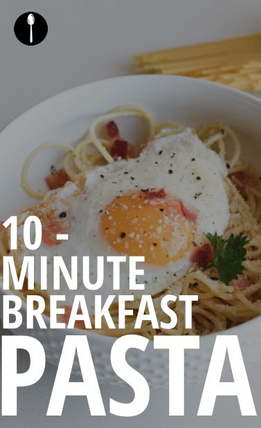 10-minute breakfast pasta that'll keep you full and energized all day. Breakfast Pasta With Egg, Pasta Breakfast Recipes, Breakfast Pasta Recipes, Pasta For Breakfast, Pasta Breakfast, Breakfast Pasta, All Day Breakfast, Easy Weekday Meals, Easy Bacon