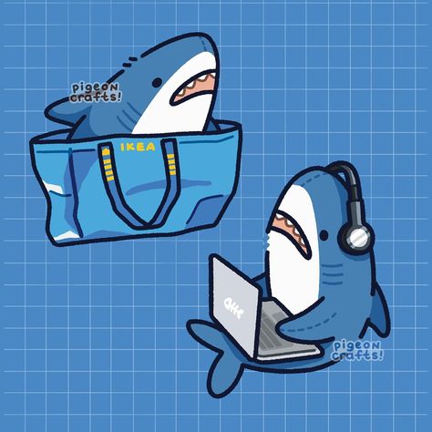 Our favourite shark icon, Blåhaj the IKEA plush!!🇸🇪🦈 I drew a couple of IKEA tattoo flash and the consensus was to redesign them into… | Instagram Ikea Plush, Shark Icon, Shark Pictures, Mini Mundo, Grunge Pictures, Shark Plush, Shark Art, Shark Tattoos, Cute Shark