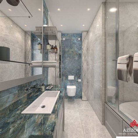 Blue Onyx Marble Bathroom Design Blue Onyx Bathroom, Onyx Marble Bathroom, Blue Onyx Marble, Onyx Bathroom Ideas, Blue Marble Bathroom, Marble Bathroom Design, Onyx Bathroom, Marble Bathroom Designs, Luxury Master Bathrooms