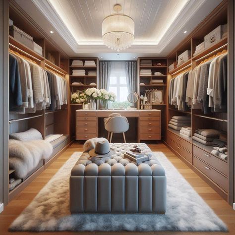 11 Walk-In Closet Design Ideas With Vanity For Your Master Suite - My Besuited Home Luxury Closet Designs Master Suite, Walk In Closet Ideas With Vanity, Walk In Closet Ideas Small, Closet With Vanity, Modern Master Suite, Small Walk In Closet Organization, Closet Design Ideas, Master Closet Design, House Dr