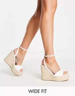 Shoes for Women | Flat, Designer & Wide-fit Shoes | ASOS College Graduation Shoes, Wedge Heel Outfit, Summer Wedges Shoes, White Espadrilles Wedges, White Wedge Heels, Graduation Shoes, Summer Shoes Wedges, Grad Outfits, Summery Outfits