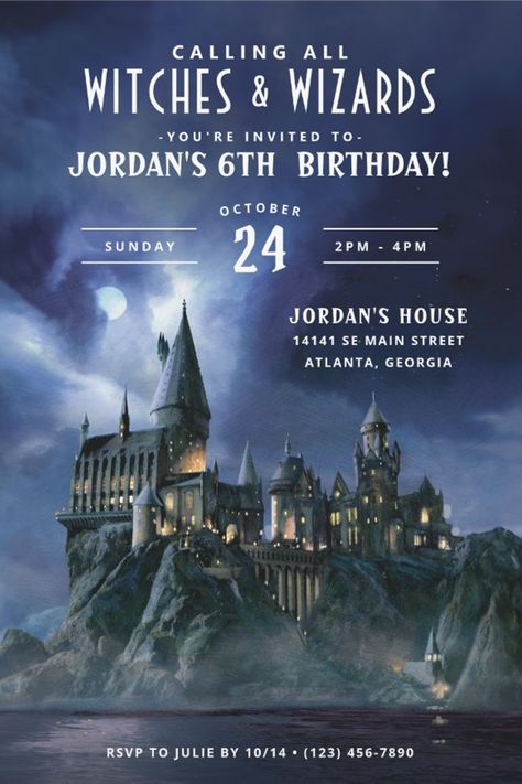 Harry Potter | Dark Hogwarts Castle Birthday Invitation
Invite all your family and friends to your Birthday with these Magical Harry Potter Hogwarts invitations. Personalize by adding all your party details! Dark Hogwarts, Unique First Birthday Ideas, Castle Birthday Invitation, Harry Potter Birthday Invitations, Harry Potter Invitations, Castle Birthday, Cumpleaños Harry Potter, Birth Celebration, Diy Birthday Invitations