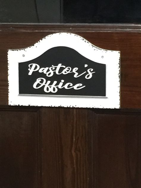 Pastor Office Design, Pastor Office Ideas, Pastors Office Decor Ideas, Pastor Office Decor Ideas, Pastor Office, Pastors Office, Worship Pastor, Church Signage, Church Interior Design