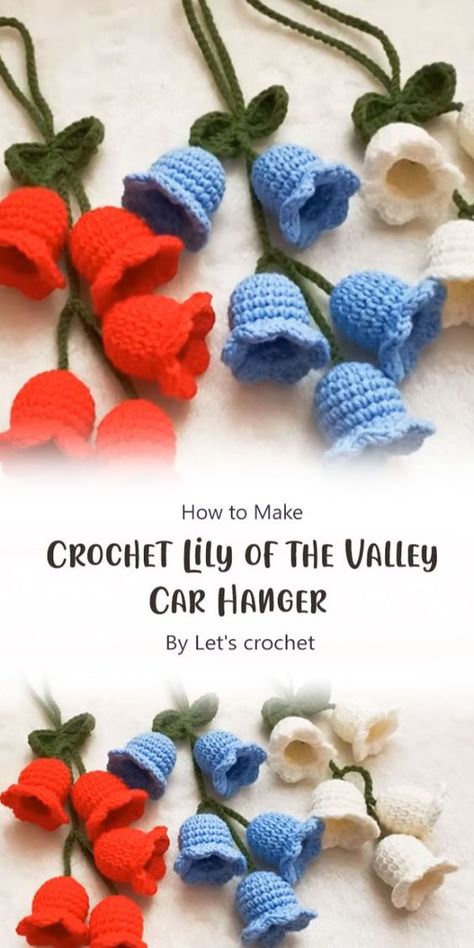 Crochet Lily, Crochet Plant Hanger, Easy Crochet Animals, Crochet Car, Crochet Flowers Free Pattern, Crochet Earrings Pattern, Crochet Plant, Crochet Design Pattern, Beginner Crochet Projects