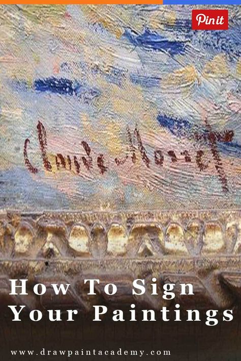 How To Sign Your Paintings. Finding the perfect signature for your paintings can be a tricky task. Have a read here if you are struggling. How To Sign Your Artwork, Painting Signature Ideas, Ann Blockley, Oil Painting Tips, Stylish Artwork, Art Biz, Oil Painting Tutorial, Acrylic Painting Lessons, Oil Painting Techniques