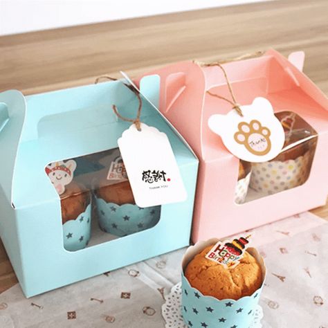 Cupcake Boxes Packaging, Muffin Packaging, Dessert Boxes Packaging, Cupcake Boxes Template, Cake Boxes Packaging, Bakery Packaging Design, Templat Kotak, Seni Resin, Cupcake Packaging