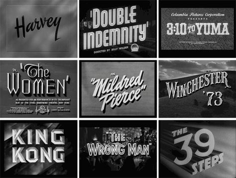 Movie Titles: I am a freak for anything vintage. Love thirties/forties movie titling Silent Movie, Movie Titles, Screen, White, Black