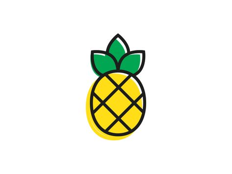 Pineapple Pinapple Drawings Easy Cute, Simple Pineapple Drawing, Easy Pineapple Drawing, Pineapple Drawing Simple, Simple Pineapple Tattoo, Pineapple Drawings, Pineapple Doodle, Griffonnages Kawaii, Pineapple Drawing