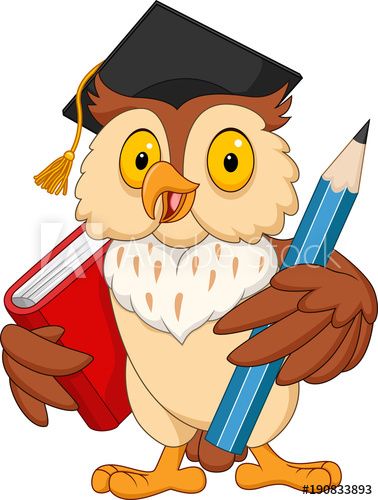 Stock Image: Cartoon owl holding pencil and book School Wall Art Ideas, Pencil Cartoon, Owl Classroom, Cartoon Owl, Owl Books, Owl Vector, Owl Wallpaper, School Wall Art, School Painting