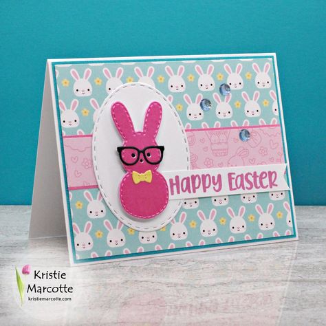 Easter Cards for Donation - Kristie Marcotte Peeps Cards Handmade, Easter Diy Cards, Cricut Easter Cards, Easter Cards Diy, Homemade Easter Cards, Easter Card Ideas, Kids Easter Cards, Handmade Easter Cards, Easter Scrapbooking