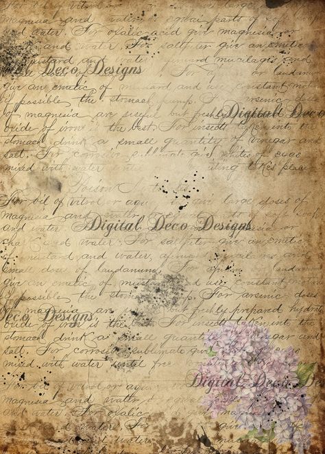 Vintage Paper Hydrangeas - Digital Deco Designs Rice Craft, Art Wedding Decor, Edit Overlays, Wedding Decor Floral, Kertas Vintage, Vintage Paper Printable, Journaling Paper, Vintage Scrapbook Paper, Grunge Paper