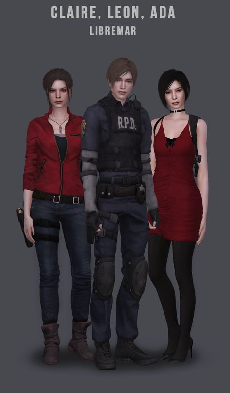 plazasims Arthur Morgan Sims 4, Leon Sims 4, Ada Wong Sims 4 Cc, Sims 4 Cc Short Hair Female Alpha, Sims 4 Resident Evil Cc, Clair Redfield, Drew Outfits, Sims4 Mod, Detective Outfit