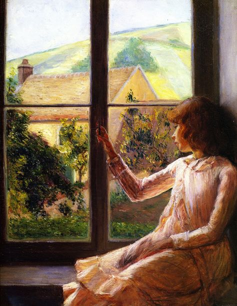 American Impressionism, Portrait Vintage, Caspar David Friedrich, Looking Out The Window, Holy Mary, A4 Poster, Norman Rockwell, Window Art, Vintage Portraits