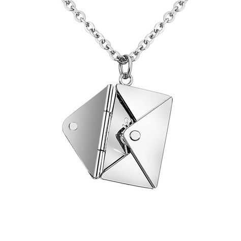 PRICES MAY VARY. 💌Lover Necklace💌 - The Love Letter Hidden Message Necklace is in the shape of an envelope as the name says, with a smooth open-close design, and the letter inside is love you, which means: "I will mail you a letter of love for you, as if I am by your side and accompany you." 💌Premium Material💌 - Envelope Necklace with Love You is exquisite in workmanship, very solid, no rust or discoloration, highly polished, durable and smooth, giving you a comfortable wearing experience. ? Necklace With Letter, K Pendant, Envelope Necklace, Unique Envelopes, Message Necklace, Elephant Pendant Necklace, Style Français, Lovers Necklace, Hidden Message