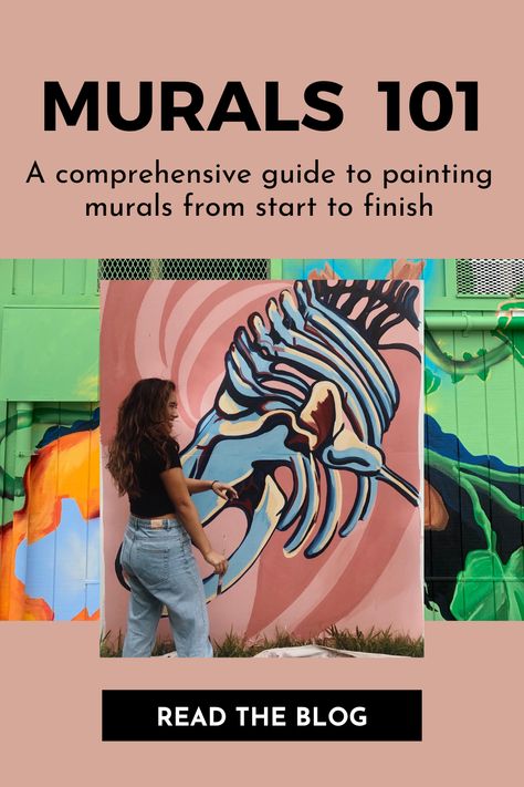 Murals 101: How to Paint Murals as an Artist from Start to Finish | Tips for Painting Murals In Home Murals, How To Paint A Wall Mural Tutorials, How To Paint A Mural Outside, How To Paint An Outdoor Mural, How To Paint Wall Murals, Painting A Wall Mural, How To Paint Murals On Walls, How To Paint A Mural On A Wall Diy, Indoor Murals Paintings