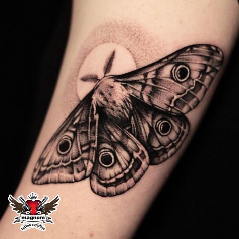 Realistic Moth Tattoo Design, Moth Tattoo Realistic, Emperor Moth Tattoo, Realism Moth Tattoo, Moth With Eyes Tattoo Design, Gothic Moth Tattoo, Black And Grey Moth Tattoo, Goth Moth Tattoo, Black And Gray Moth Tattoo