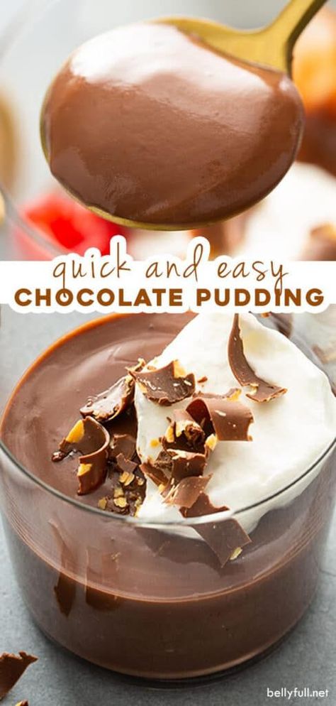 Chocolate Pudding For One, Homemade Cook And Serve Pudding, Homemade Pudding Chocolate, Easy Puddings Quick, Chocolate Pudding Homemade, Chocolate Pudding Desert, Chocolate Pudding Recipe Easy, How To Make Chocolate Pudding Easy, Best Chocolate Pudding Recipe